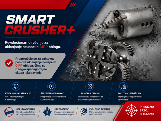 Smart Crusher+ – Pametno rešenje za uklanjanje neuspelih CIPP obloga