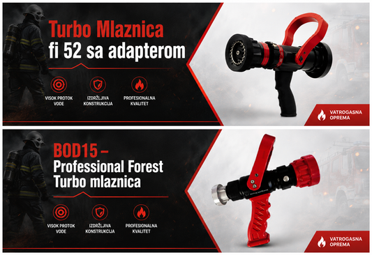 Turbo mlaznice za vatrogasna creva – pouzdanost koja pravi razliku u svakoj intervenciji
